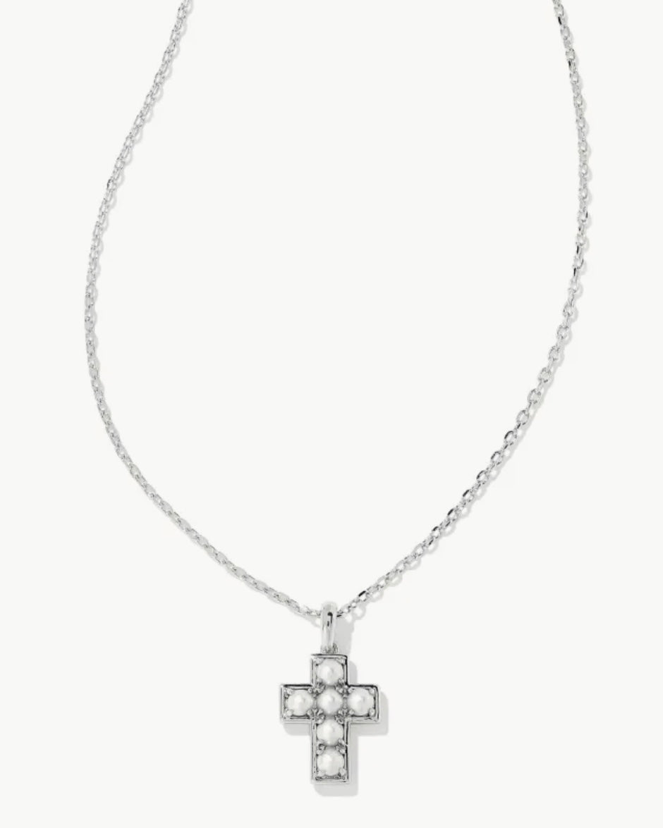 Kendra Scott Pearl Cross Pendant Necklaces