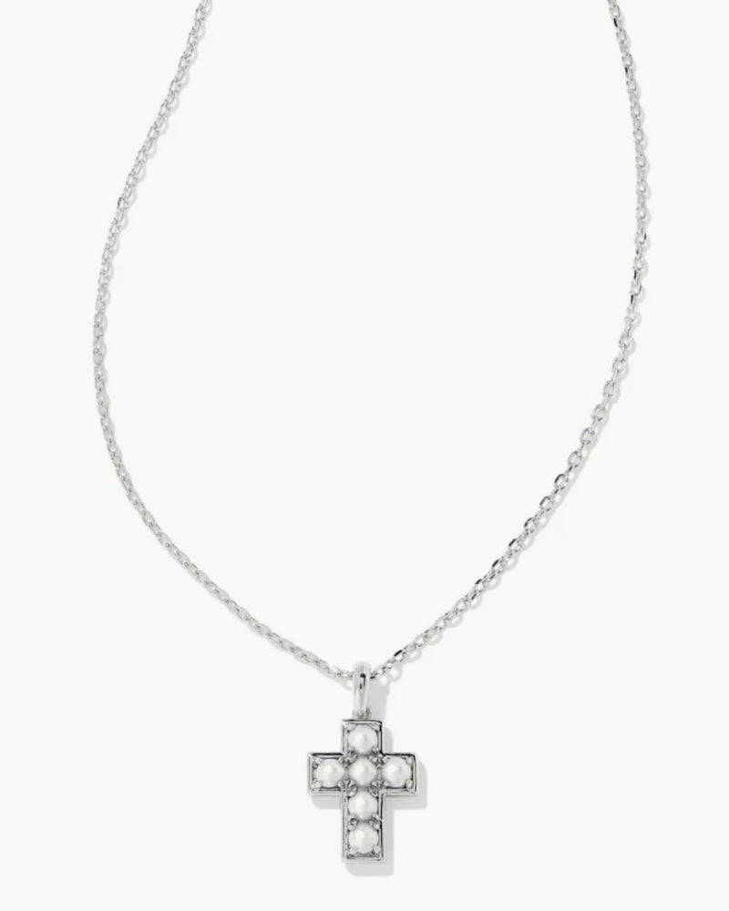 Kendra Scott Pearl Cross Pendant Necklaces