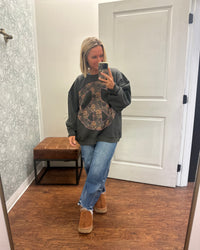 Natural Life Peace Applique Crew Neck