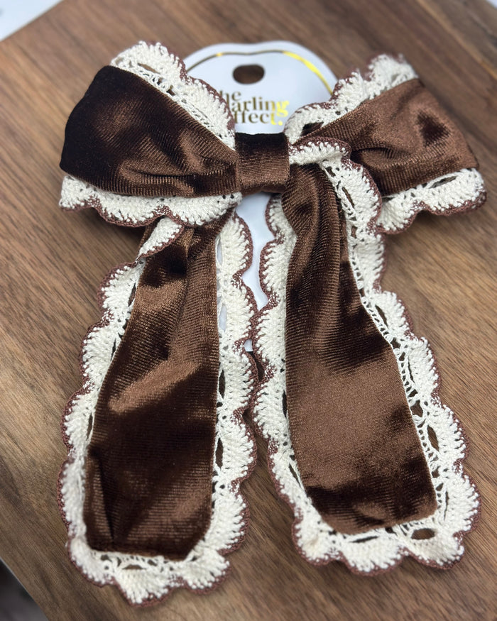 The Darling Effect Coquette Velour Bow