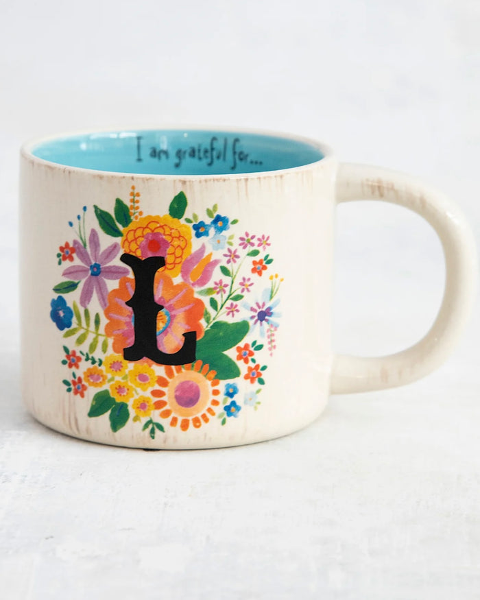 Natural Life Initial Mugs
