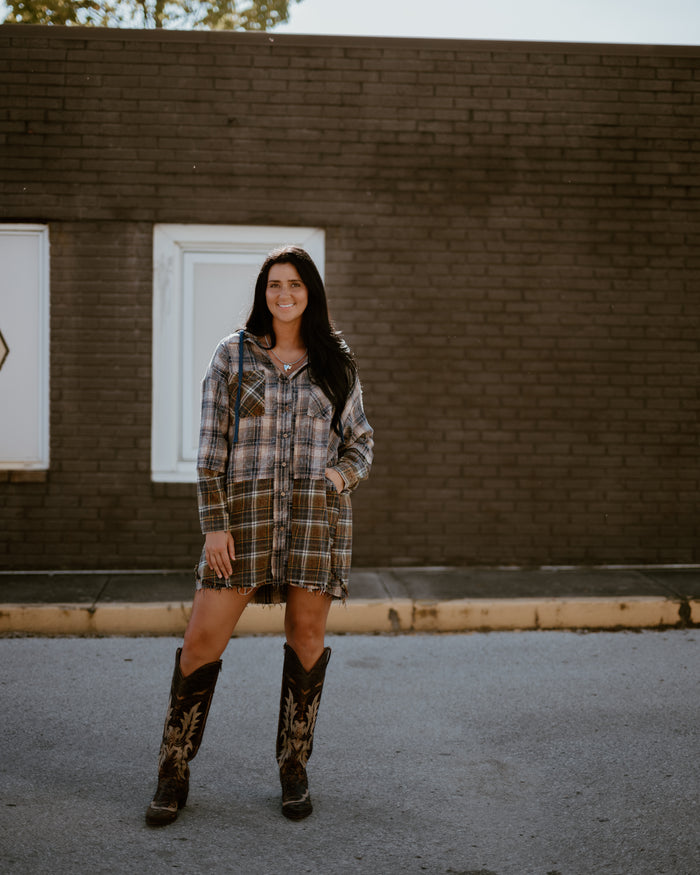 Rustic Rebel Hooded Plaid