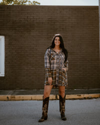 Rustic Rebel Hooded Plaid