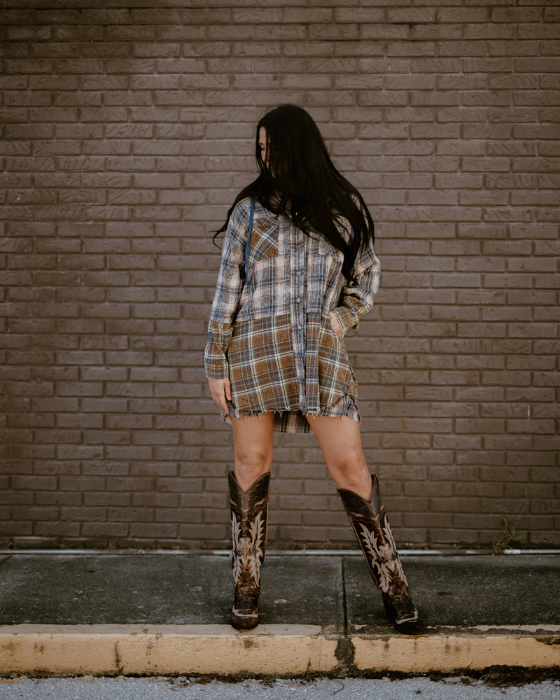 Rustic Rebel Hooded Plaid
