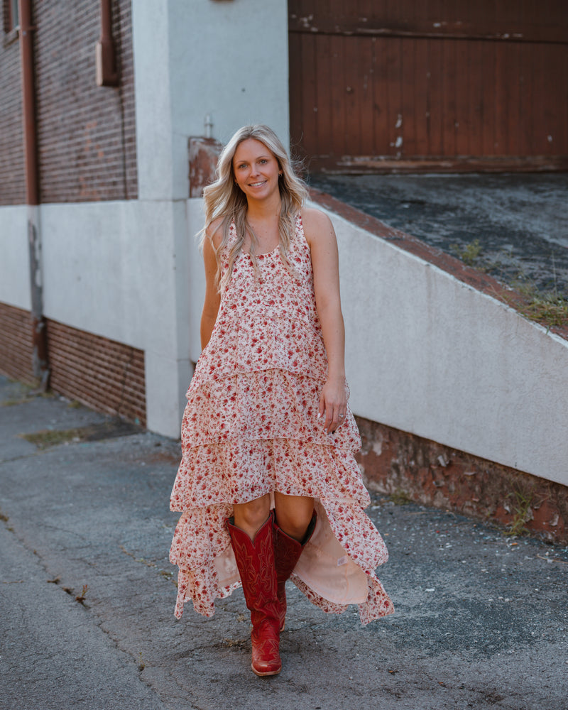 Twisted Details High Low Maxi Dress