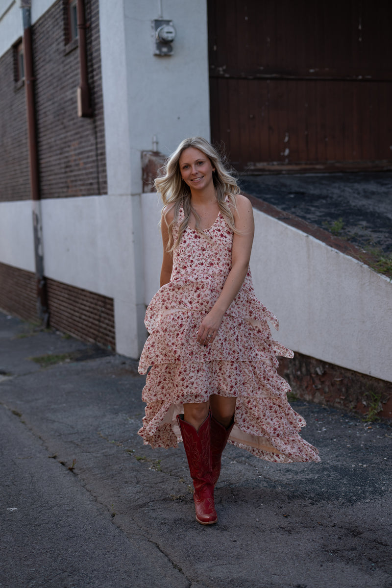 Twisted Details High Low Maxi Dress