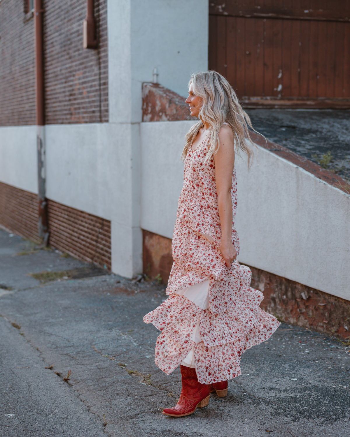 Twisted Details High Low Maxi Dress