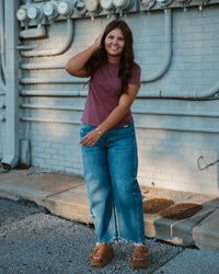 Free People Nova Tee in Crushed Berry