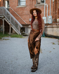 Lucy Paris Barbara Satin Skirt