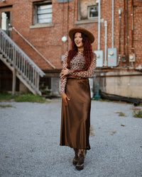 Lucy Paris Barbara Satin Skirt