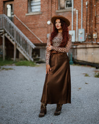 Lucy Paris Barbara Satin Skirt