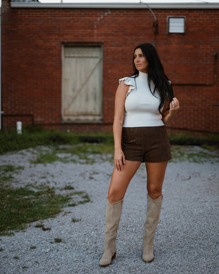 Sadie & Sage New Chapter Vegan Side Zip Shorts