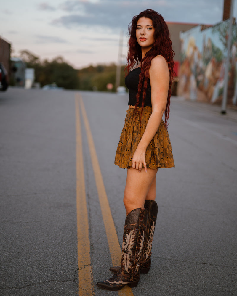 Aureum Jacquard Mini Skirt