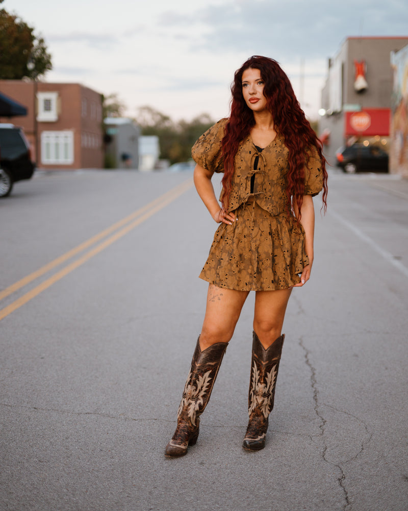 Aureum Jacquard Mini Skirt