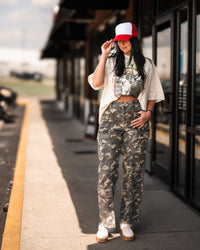 The Tracey Camo Cargo Straight leg Jean