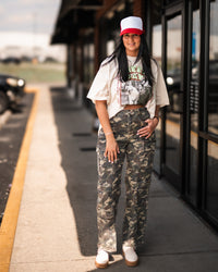 The Tracey Camo Cargo Straight leg Jean