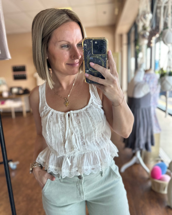 Free People Alana Lace Tank