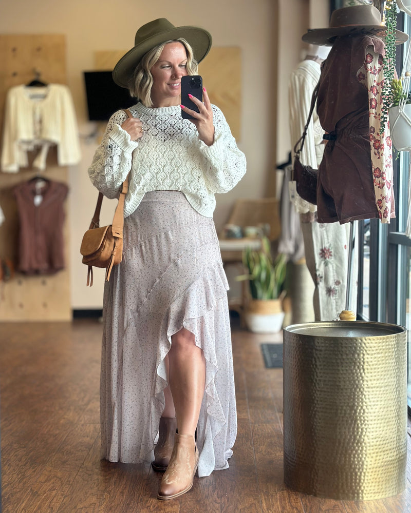 Pointelle Knit Sweater