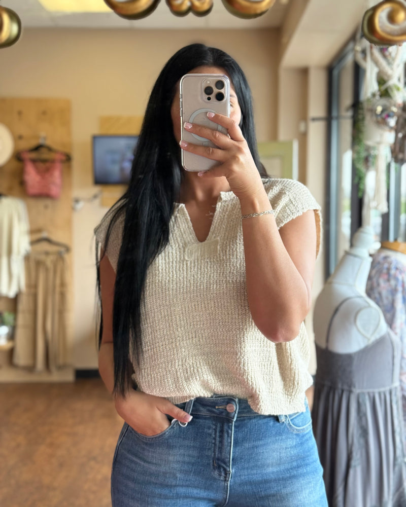 Mod Knit Sweater Top
