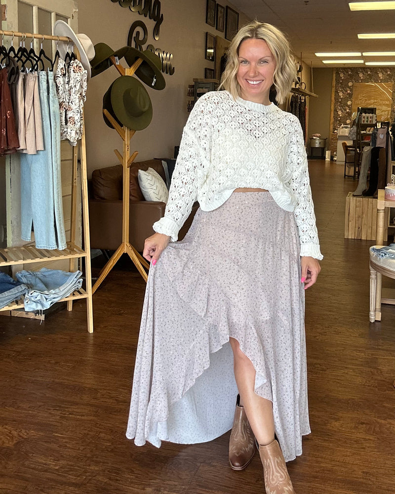 Pointelle Knit Sweater