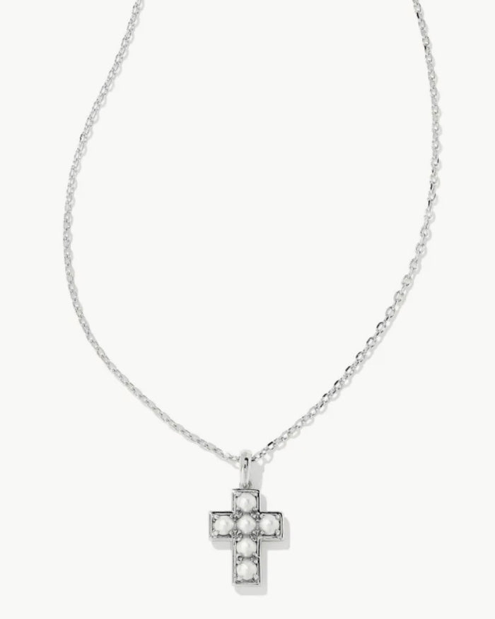 Kendra Scott Pearl Cross Pendant Necklaces