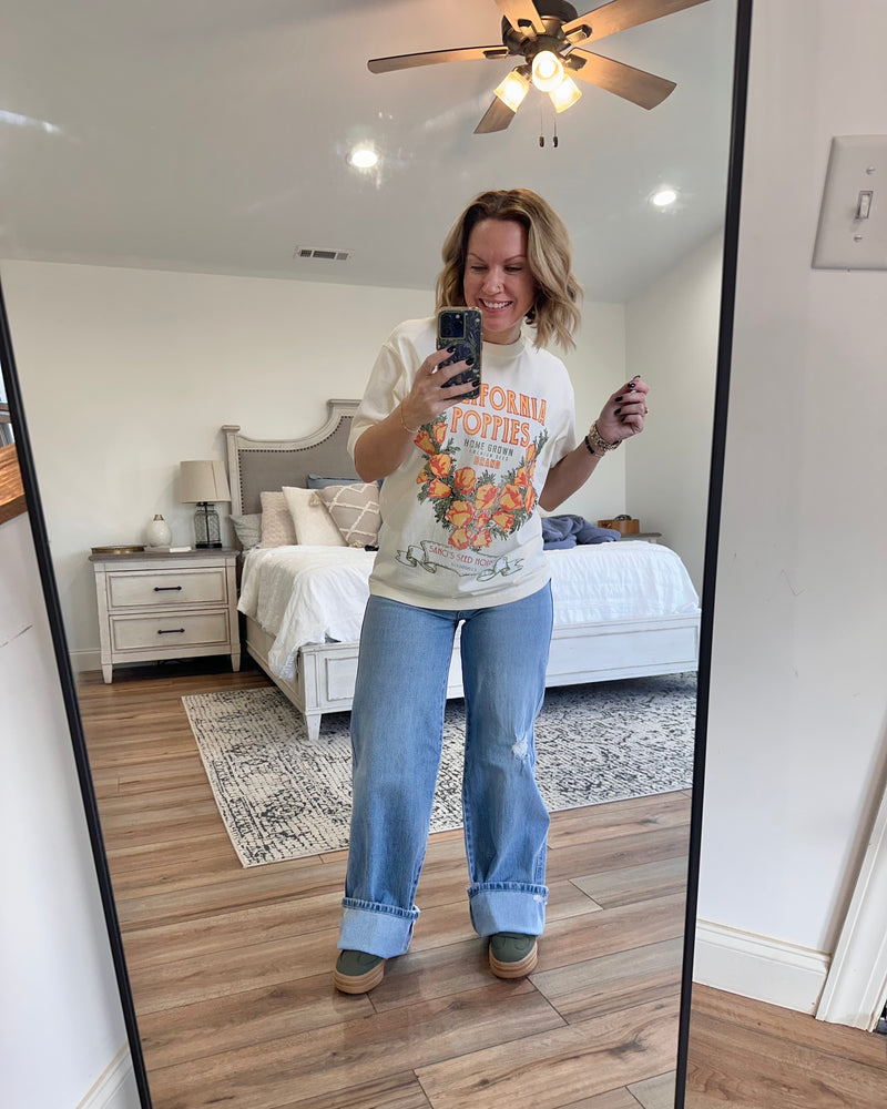 The Gene Wide Leg High Rise Jeans