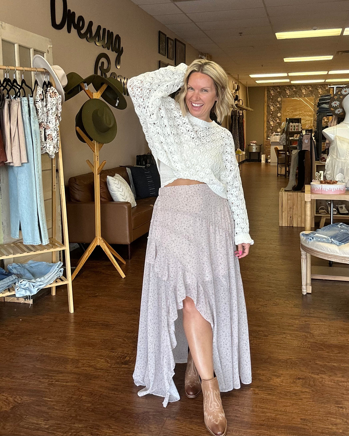 Pointelle Knit Sweater