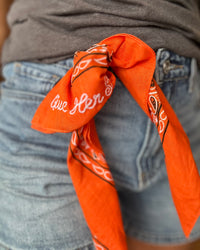 Give Her Six Orange Bandana