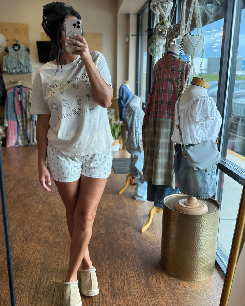 Z Supply Dawn Floral Short in Crystal