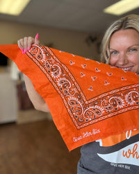 Give Her Six Orange Bandana