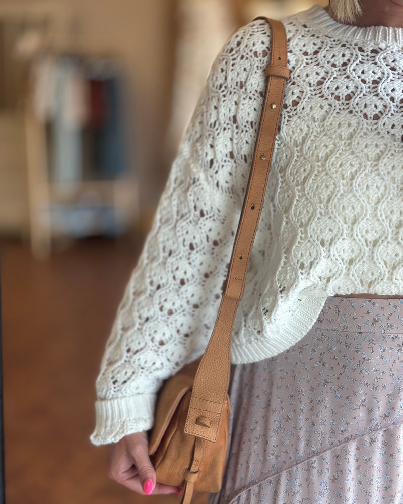 Pointelle Knit Sweater