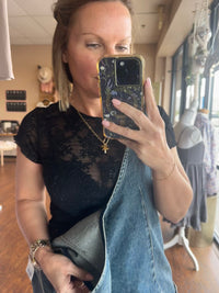 Free People Ready To Go Lace Tee