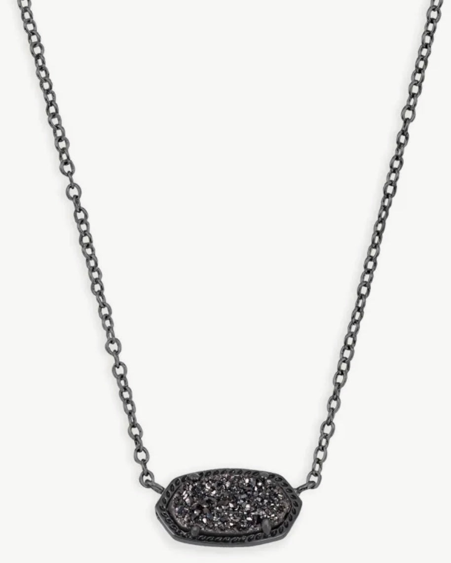 Kendra Scott Gunmetal Elisa Necklace