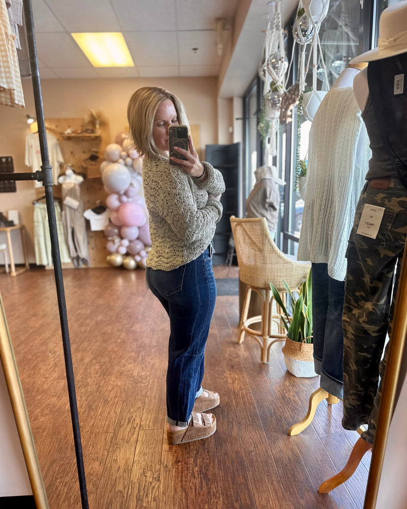 Paulette High Rise Dark Barrel Jeans