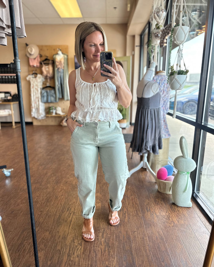 Free People Alana Lace Tank