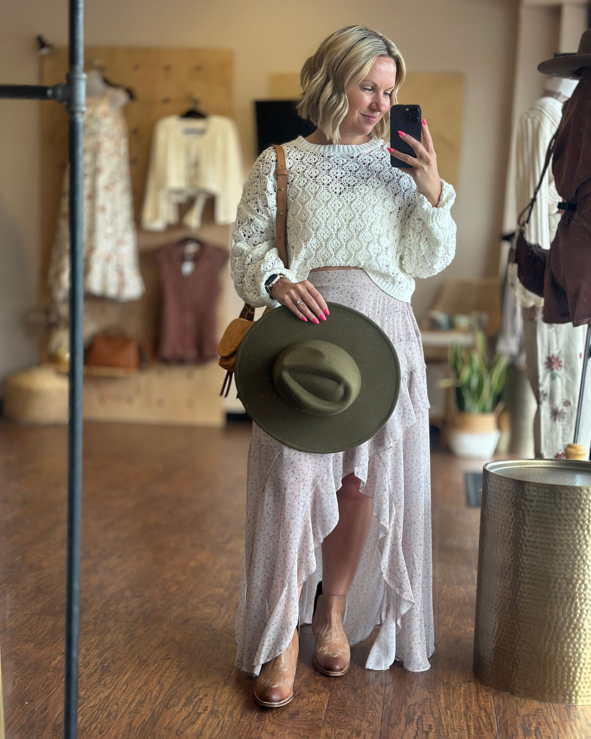 Pointelle Knit Sweater
