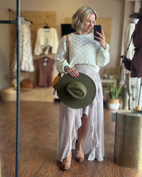 Pointelle Knit Sweater