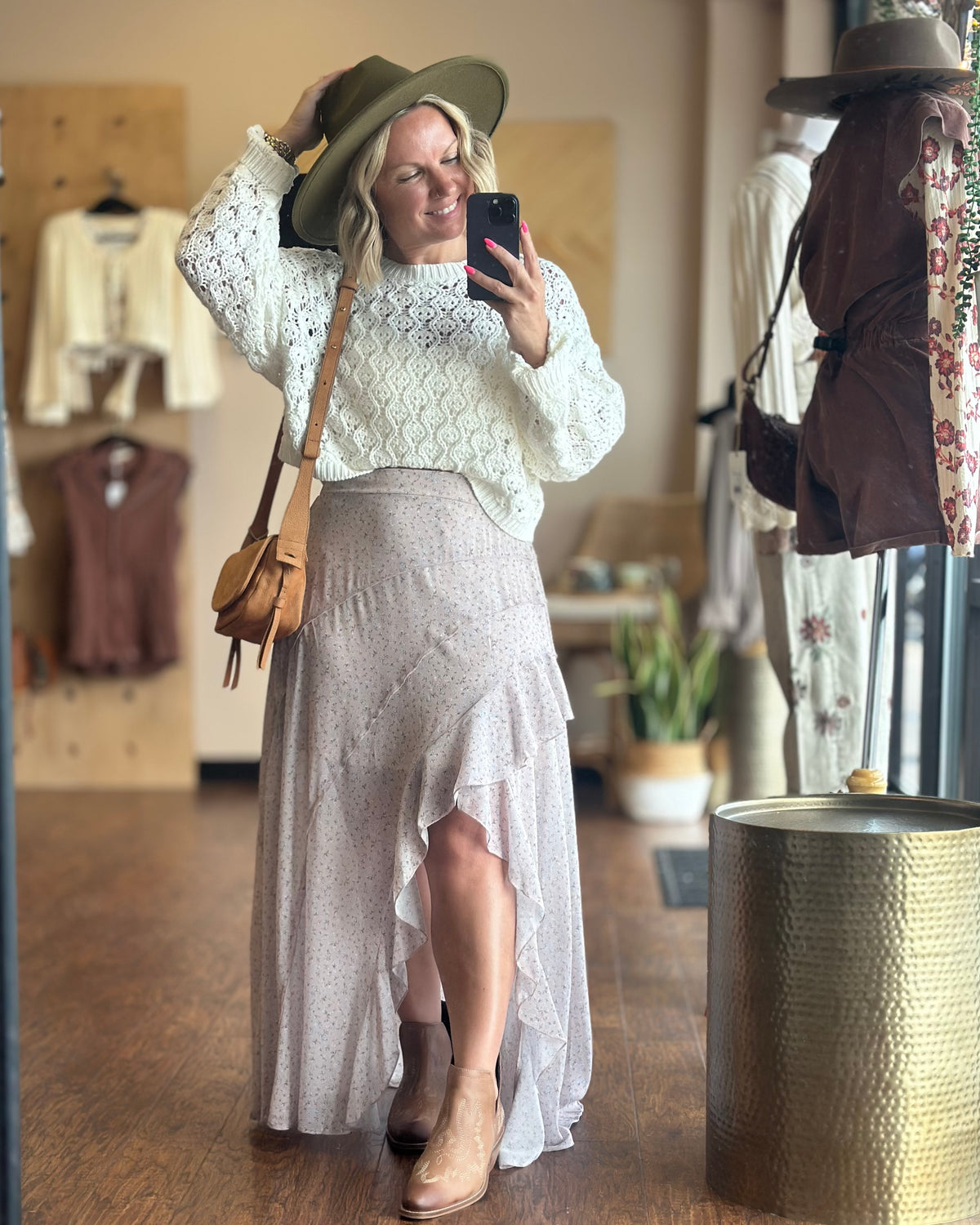Pointelle Knit Sweater