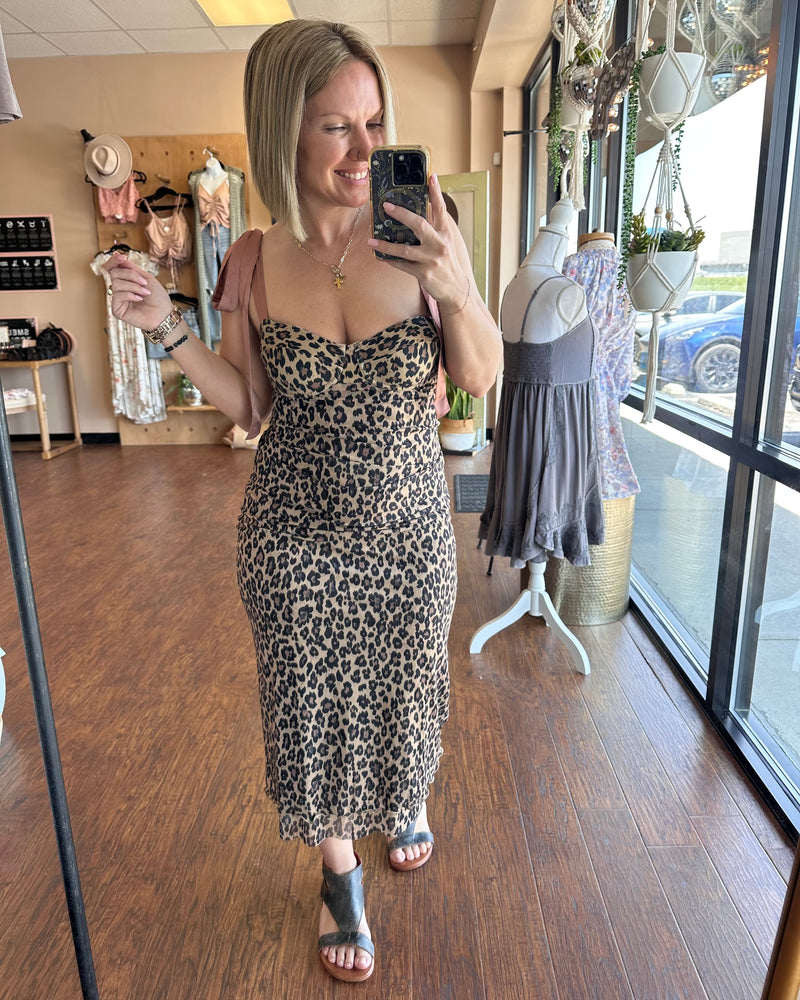 Free People Printed Got Glam Slip Dress