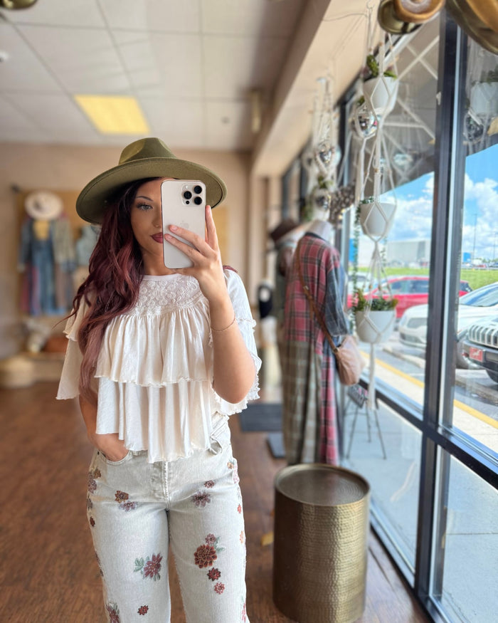 Free People Rose Party Tee