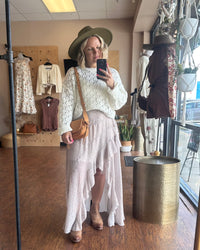 Pointelle Knit Sweater