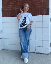 Stretch the Truth Straight Rolled Jeans