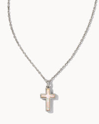 Kendra Scott Cross Pendant Necklace White Opal