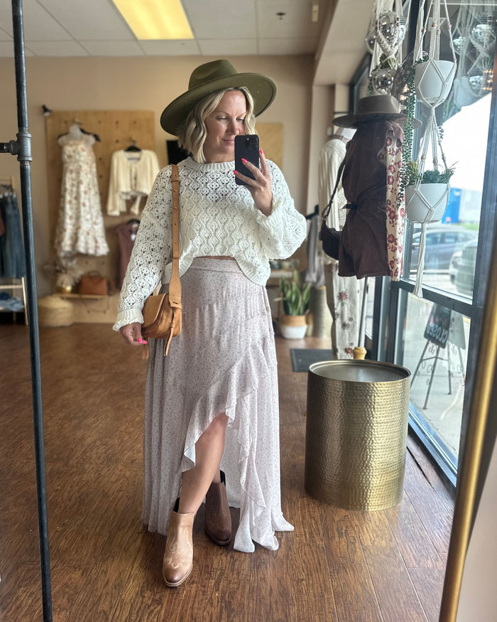 Pointelle Knit Sweater