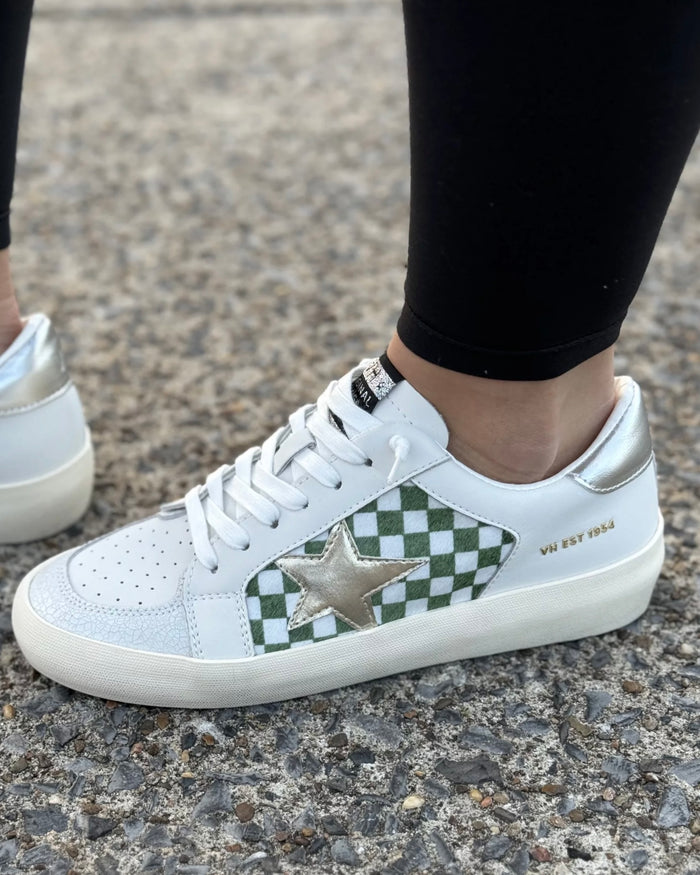 Vintage Havana Nicolette Green Checkered Sneakers