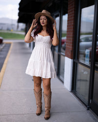 Evelyn Eyelet Knit Dress