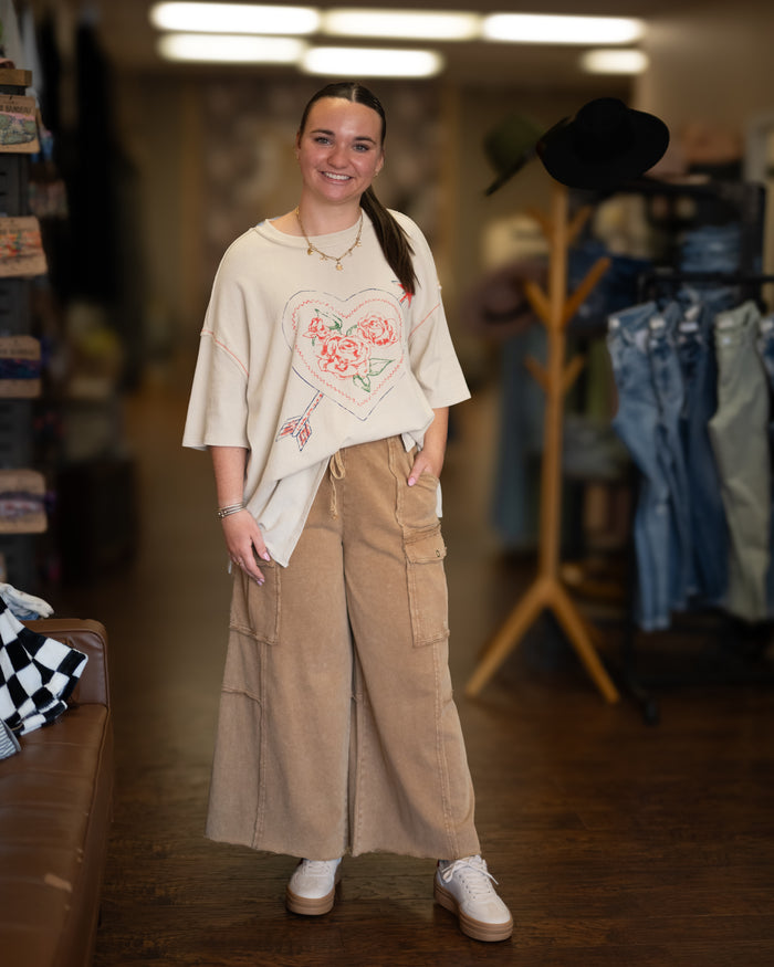 Straight to the Heart of It Oversized Tee