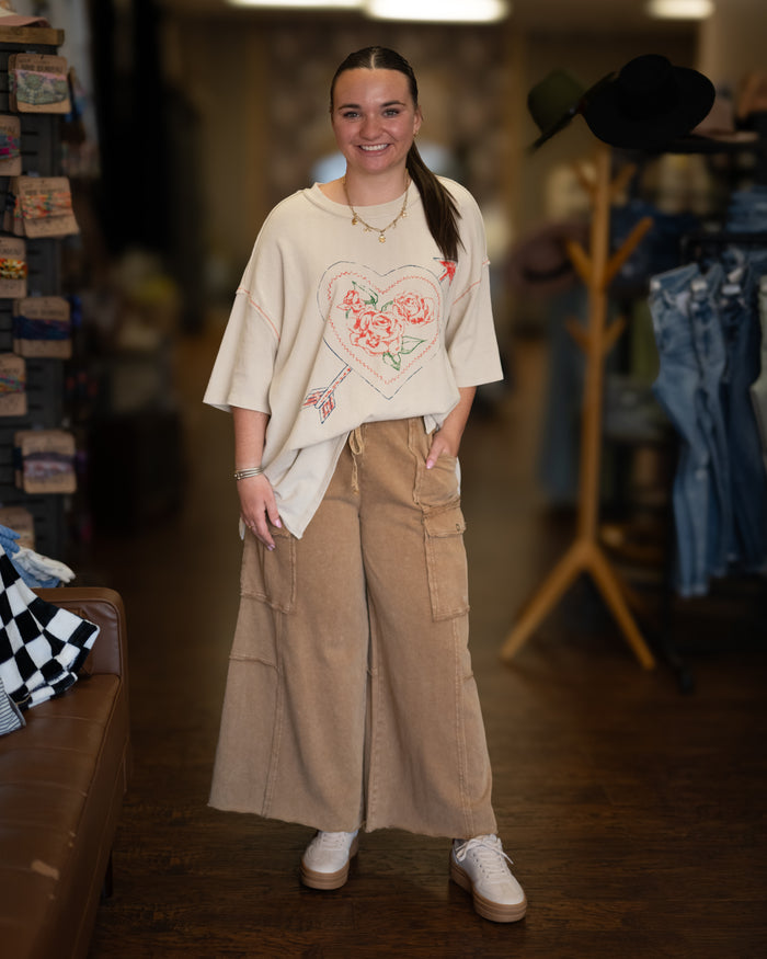 Straight to the Heart of It Oversized Tee
