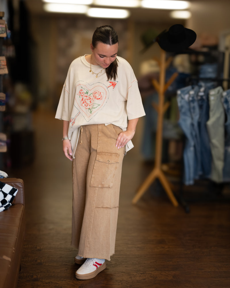 Straight to the Heart of It Oversized Tee