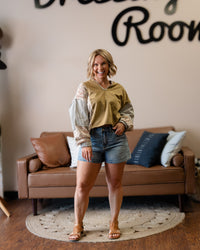 Mountains Are Calling Denim Shorts